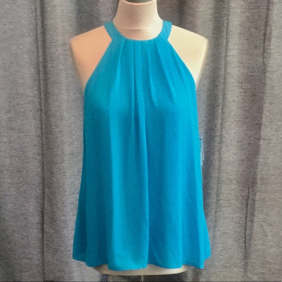 CeCe Tops - NWT Gorgeous Aqua Sleeveless Top